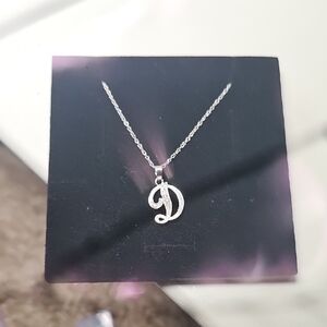 Elegant Silver Initial Necklace